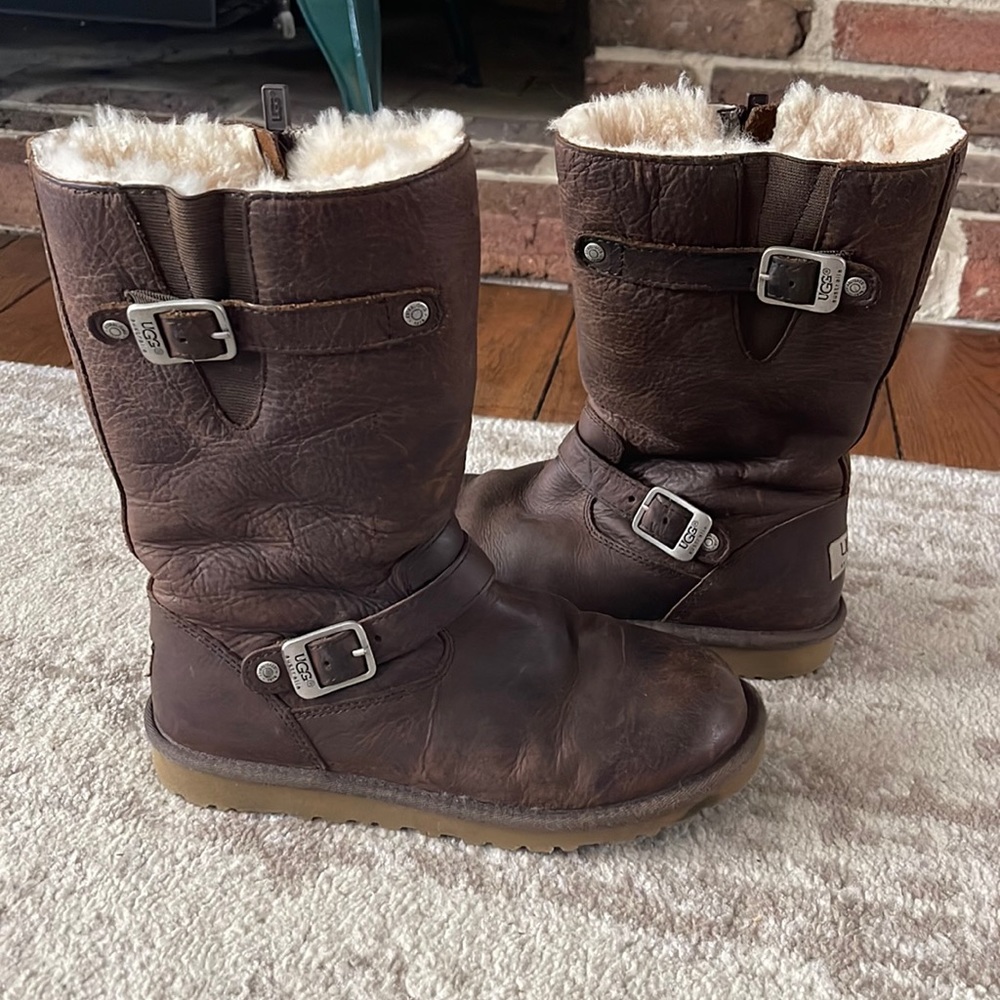 Ugg leather boots.